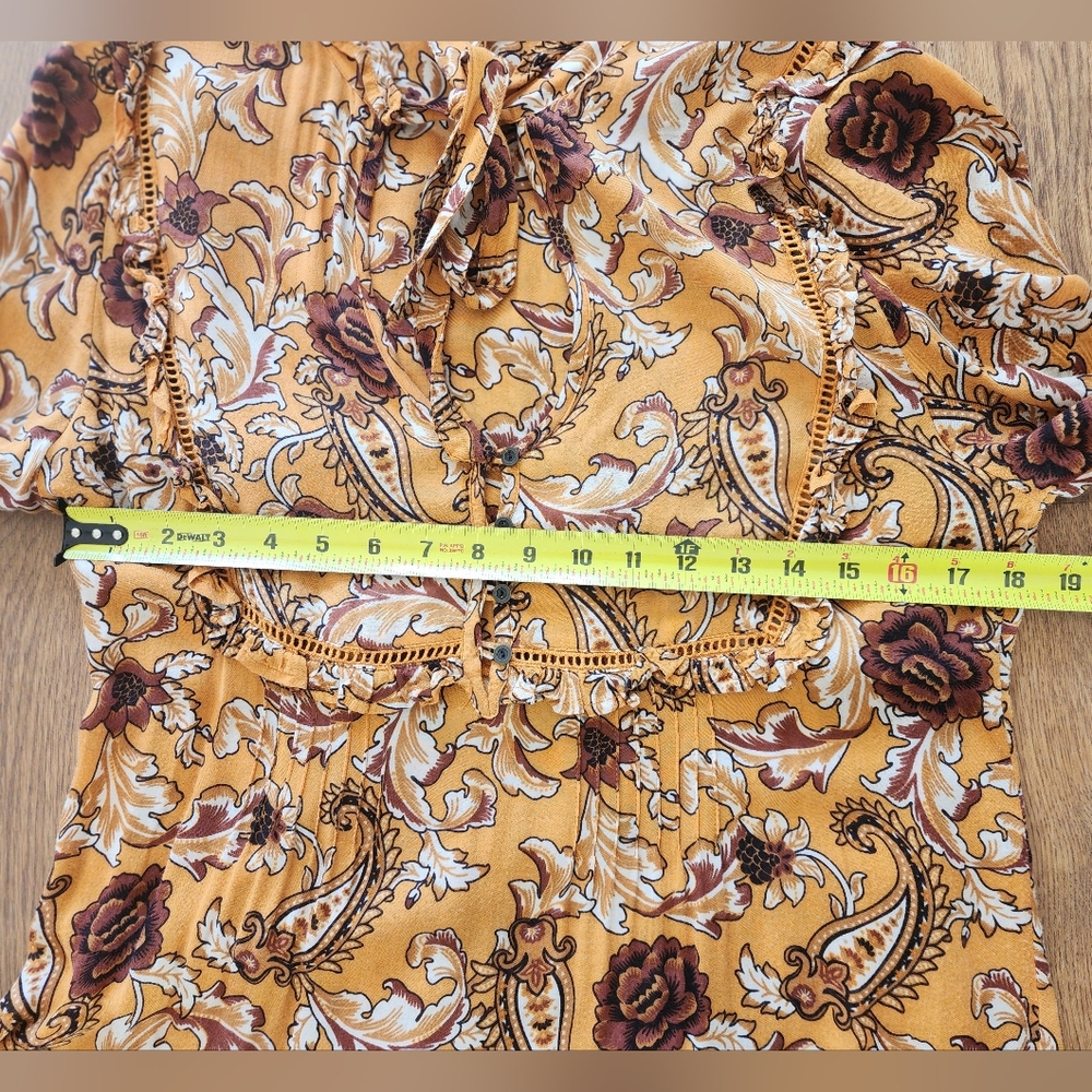 Spell Designs Etienne Maxi Dress Mustard Boho Festival Cottagecore Size L - Picture 15 of 16